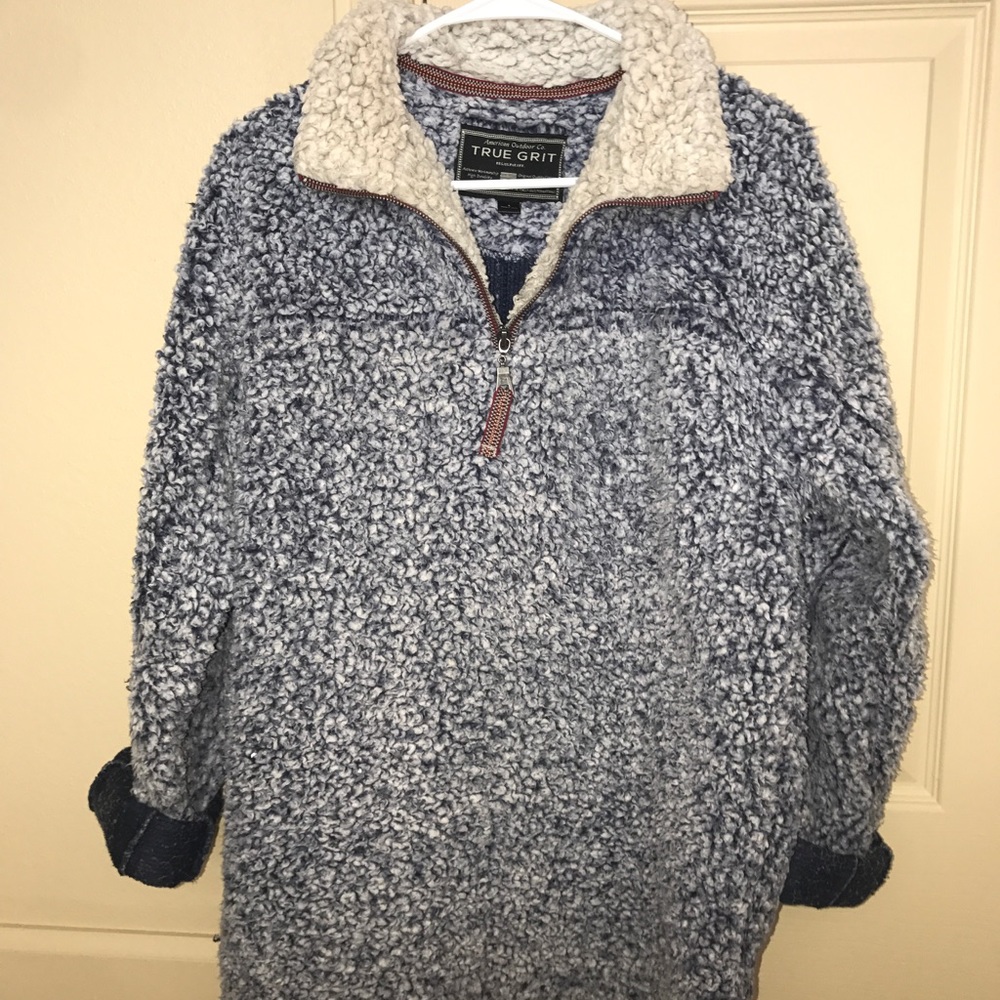 True grit navy blue pullover